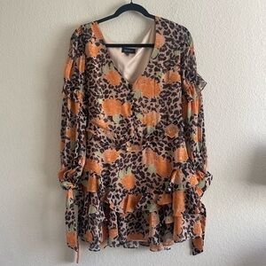 Revolve MAJORELLE Bijou Mini Dress in Leopard Floral Print Women’s Size Small